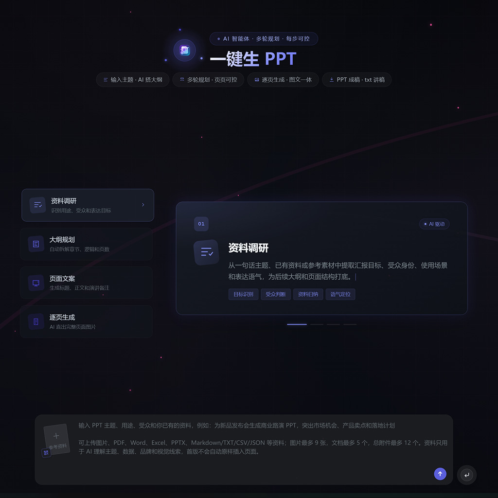 一键生PPT方案